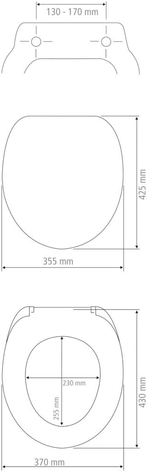 WENKO WC-Sitz Aira, Toilettensitz aus MDF, FSC zertifiziert, mit schwerer rostfreier Edelstahl-Befes