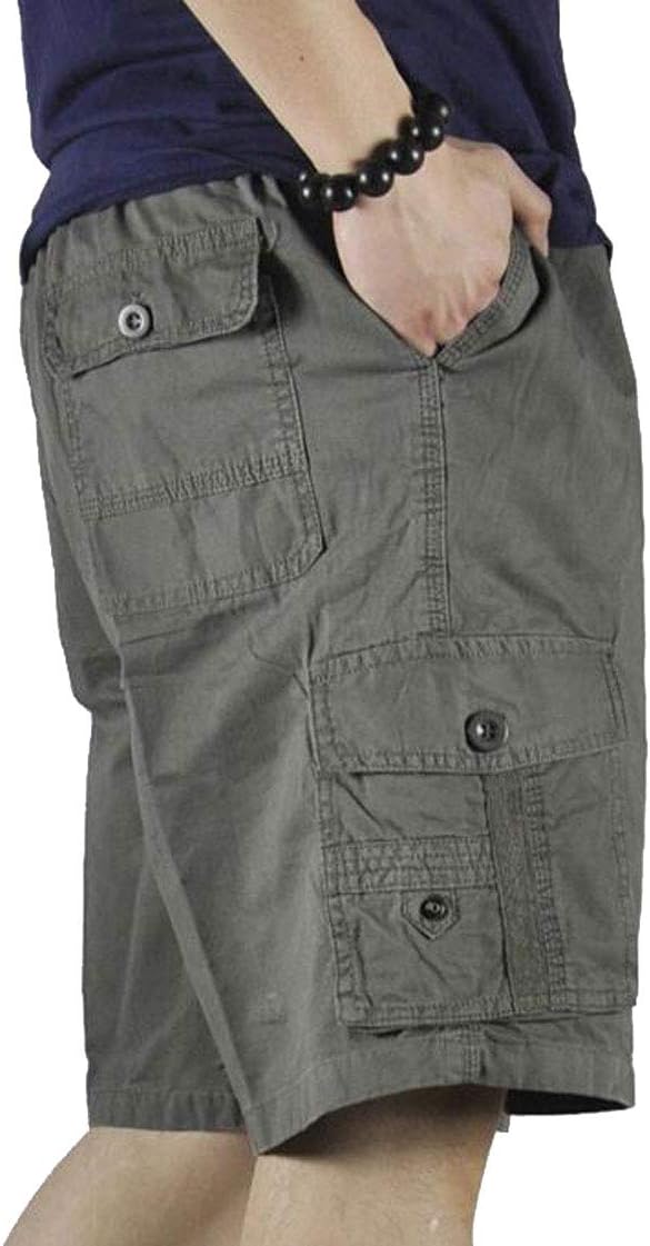 Putaowor Herren Sommer Cargo Shorts Kurze mit Elastischem Bund und Relaxed Fit volle elastische Tail