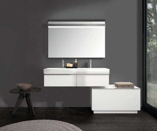 Geberit iCon Doppelwaschtisch 2 Hahnloch 120x48,5 cm weiss