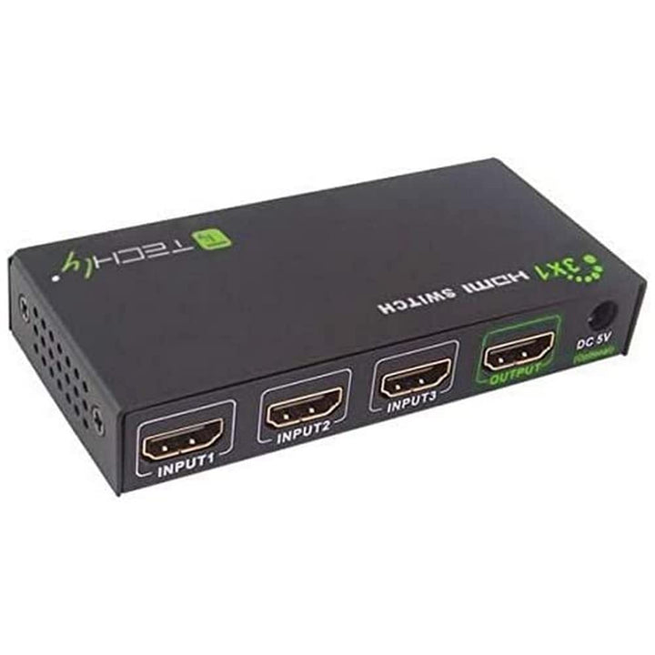 Techly IDATA-HDMI-4K31 HDMI Switch 4K, UHD, 3D, 3 Wege Schwarz