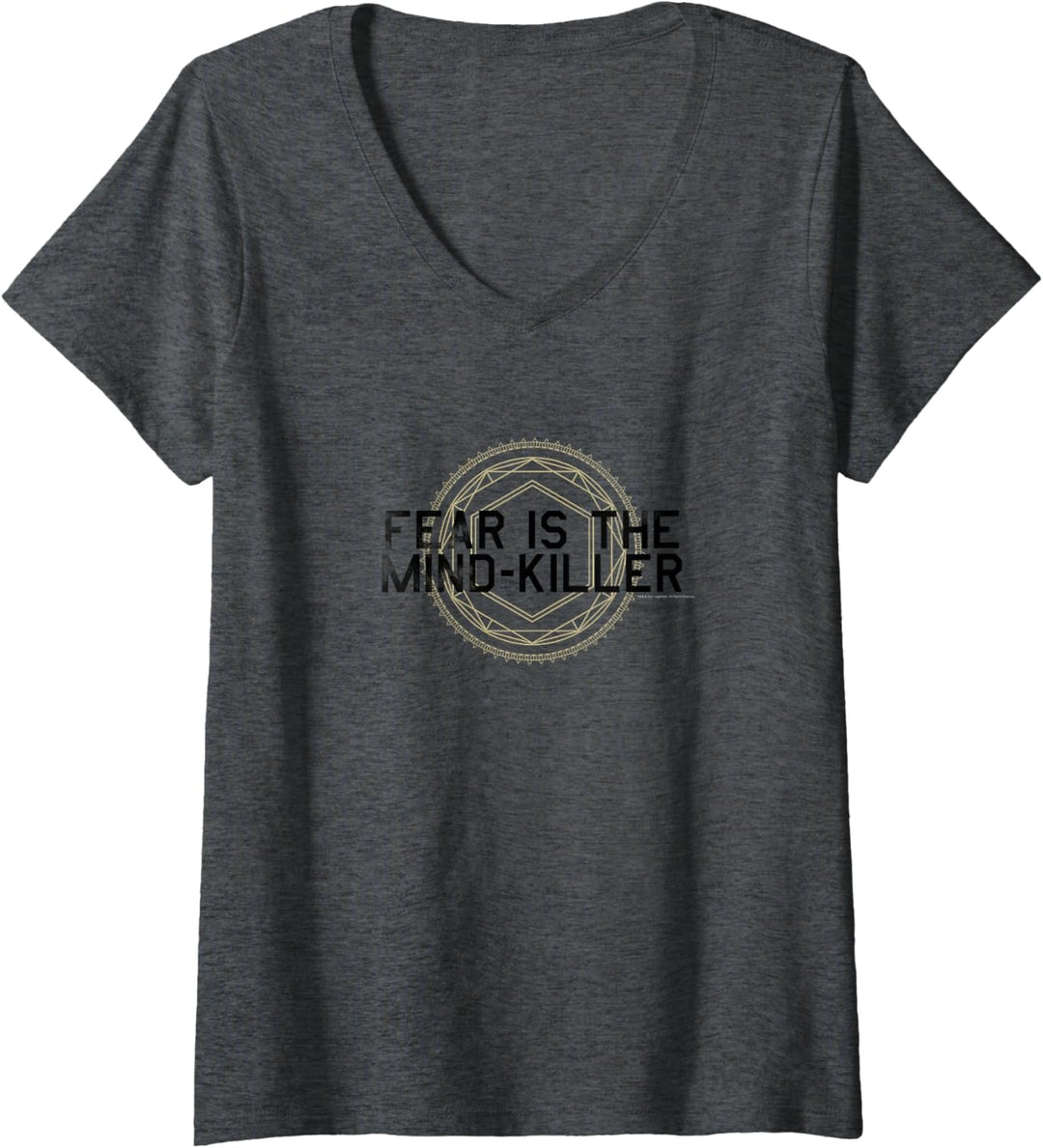 Dune (2021) - Angst ist der Mind-Killer - Shai-Hulud White T-Shirt mit V-Ausschnitt