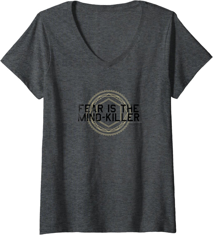 Dune (2021) - Angst ist der Mind-Killer - Shai-Hulud White T-Shirt mit V-Ausschnitt
