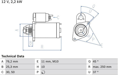 BOSCH 0986022450 Starter