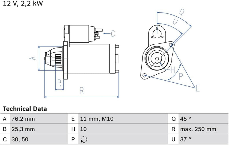 BOSCH 0986022450 Starter