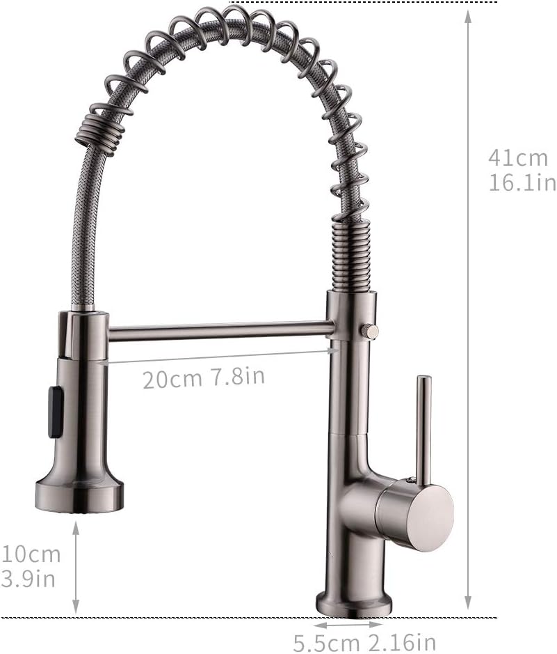 AIMADI Wasserhahn Küche Ausziehbar,Küchenarmatur 360° Drehbar,Einhebelmischer mit 2-Wege Sprühfunkti