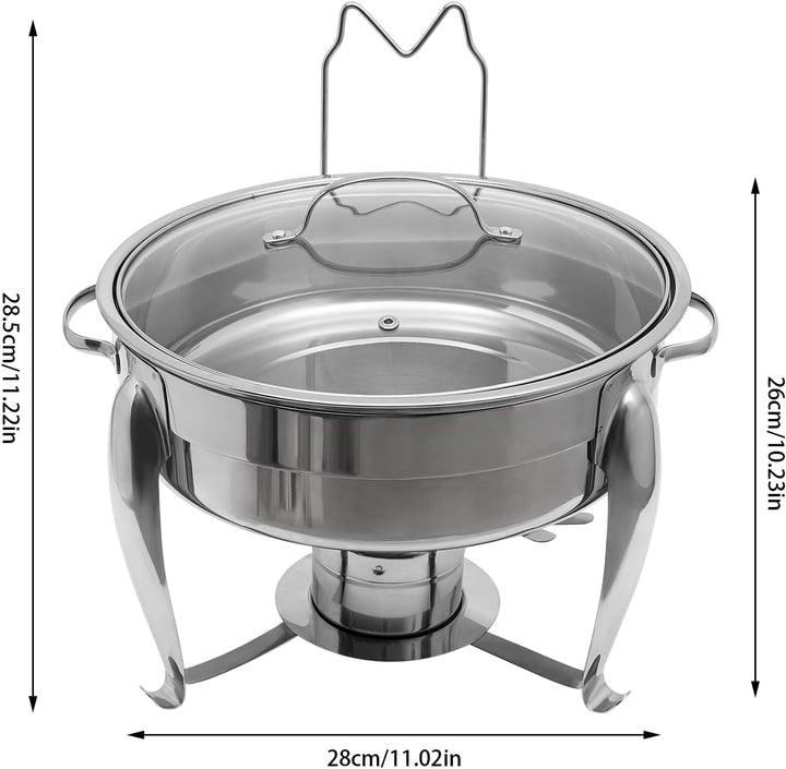 Chafing Dish Professioneller Speisenwärmer, rund, Catering, Buffets, Besteck, professionell, Edelsta