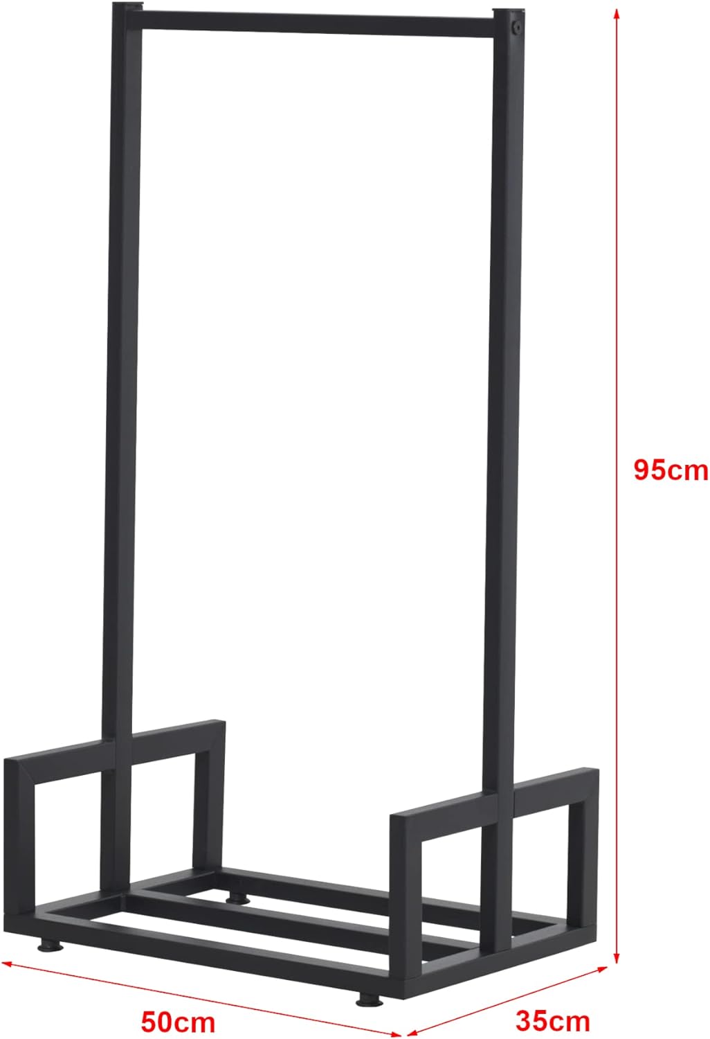 [en.casa] Kaminholzregal Thisted Brennholzregal 50 x 35 x 95 cm Holzunterstand für Innen- und Aussen