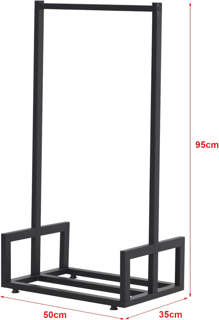 [en.casa] Kaminholzregal Thisted Brennholzregal 50 x 35 x 95 cm Holzunterstand für Innen- und Aussen