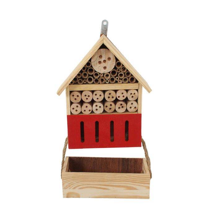Insektenhotel mit Blumenkasten und Pflanzensamen - Entdeckungs- und Naturset - 170031 - Holz - Garte