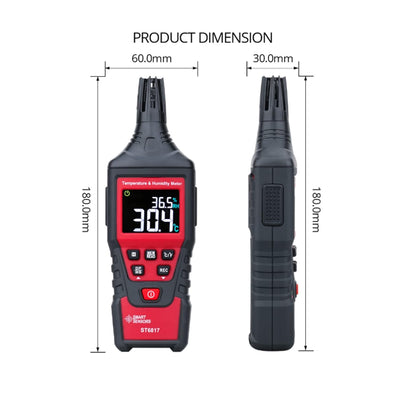 Handheld ST6817 Digitales Temperatur-Feuchtigkeitsmessgerät Hygrometer Thermomet LCD-Display Relativ