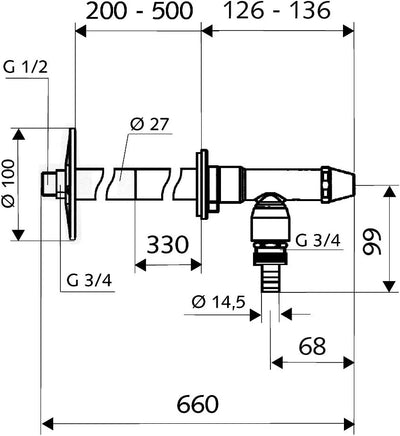 SCHELL 039970399 Frostsichere Aussenwandarmatur , Aussenarmatur POLAR II , Messing Armatur (Installa