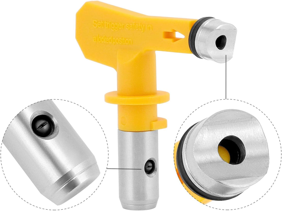 QWORK® Airless Düsenset Modelle 515/517519521/523/525, 6 Airless Düse mit Spitzendichtung, 1 Düse Si