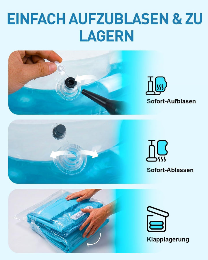 SOLAVERO Aufblasbare Poolsessel für Erwachsene, 2er Schwimmende Pool Luftmatratzen, Wasserhängematte