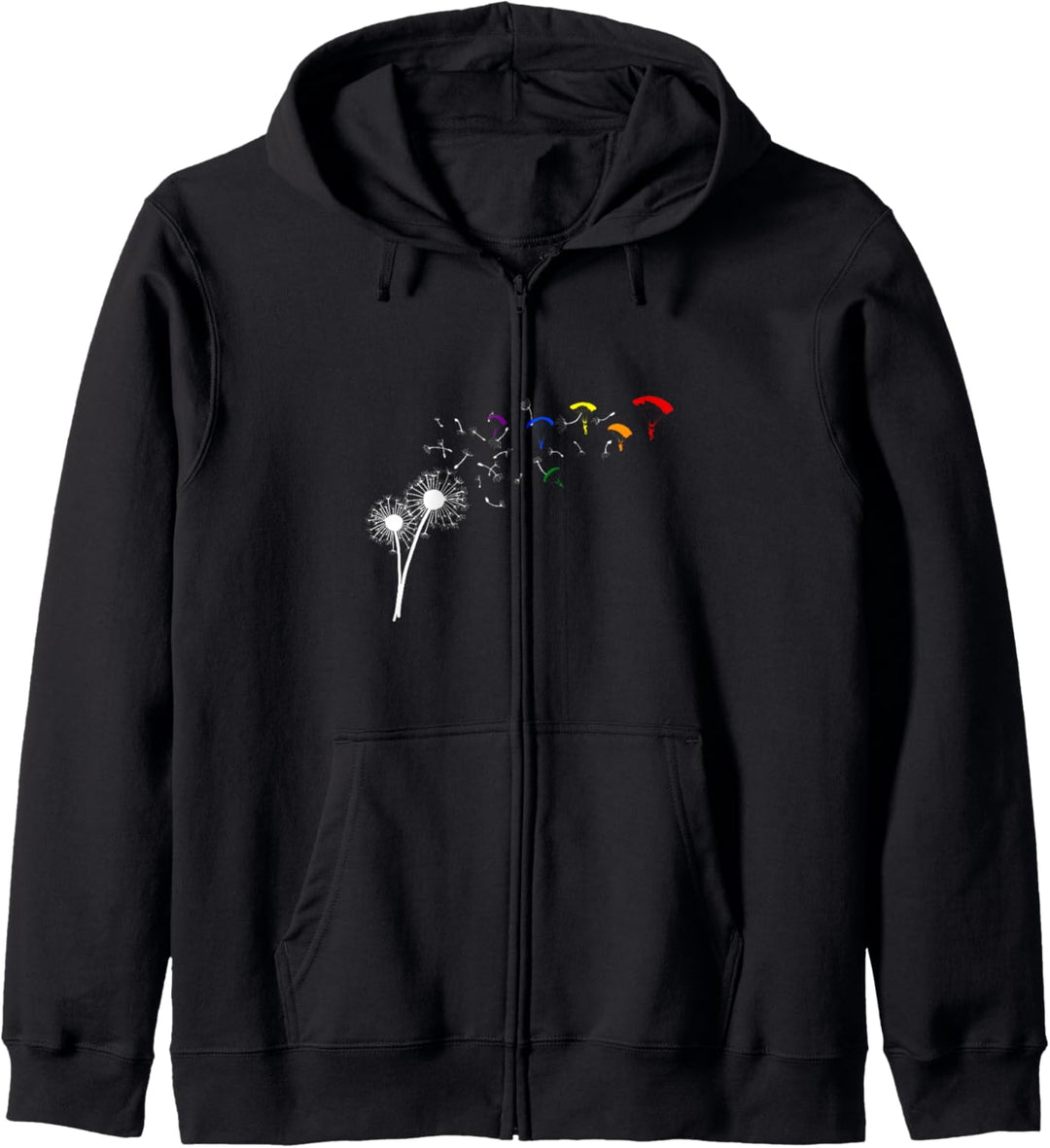 Pusteblume Gay Pride T-Shirt Löwenzahn Paragleiter Geschenk Kapuzenjacke