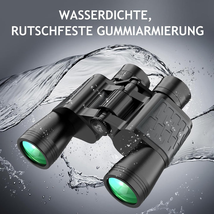 10x50 HD-Fernglas für Erwachsene. Leistungsstarkes, wasserdichtes und kompaktes Fernglas für Vogelbe
