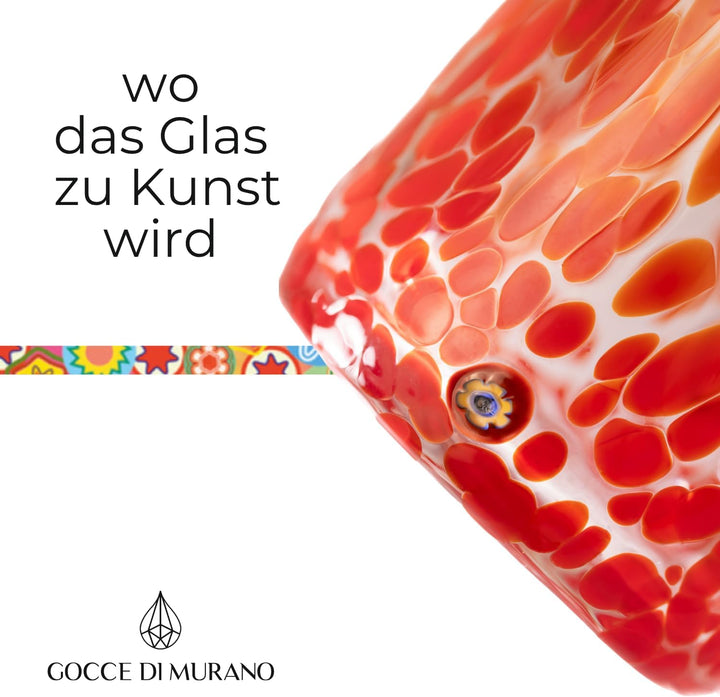 Gocce di Murano Set mit 6 Regenbogen-Gläsern aus mundgeblasenem Muranoglas, 240 cc, bunt, 6 Stück