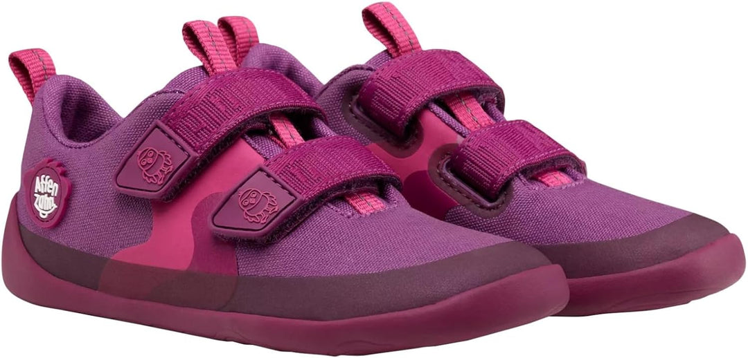 Affenzahn Halbschuh Baumwolle Lucky Klettverschluss Vegan rutschfest Flexibel für den Sommer in Grös