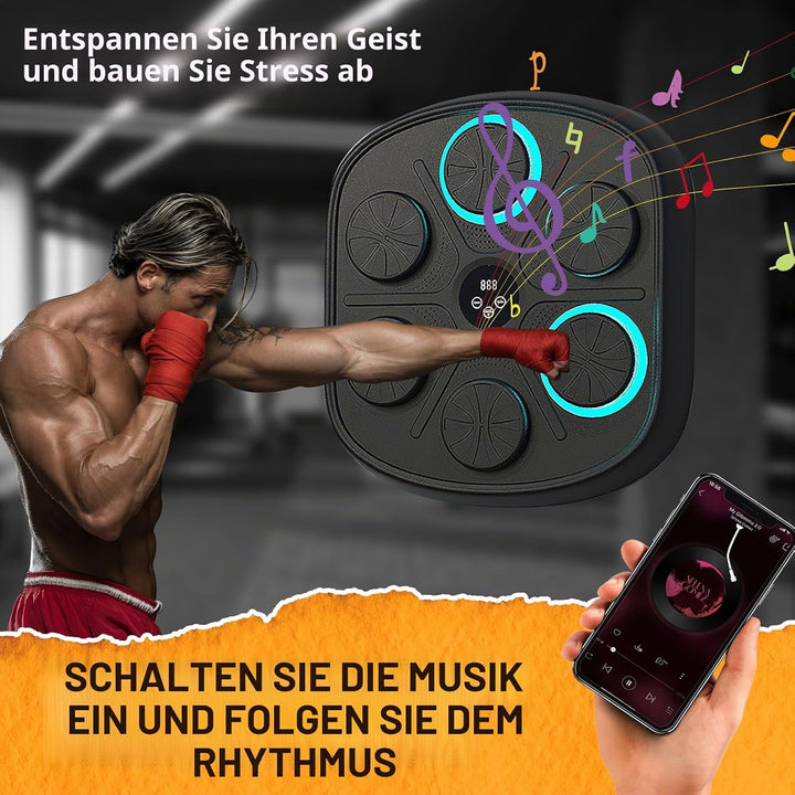 Music Boxing Machine,2025 Smart Bluetooth Boxing Machine Wall Mounted, Music Boxing Machine for Adul