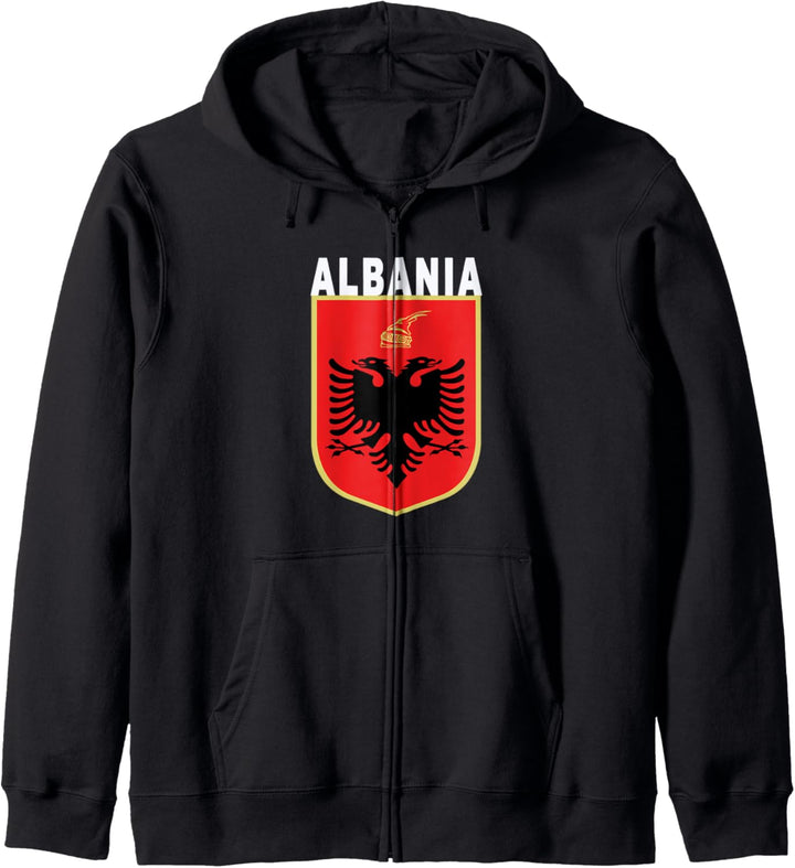 Albanian Double Eagle National Coat of Arms Kapuzenjacke