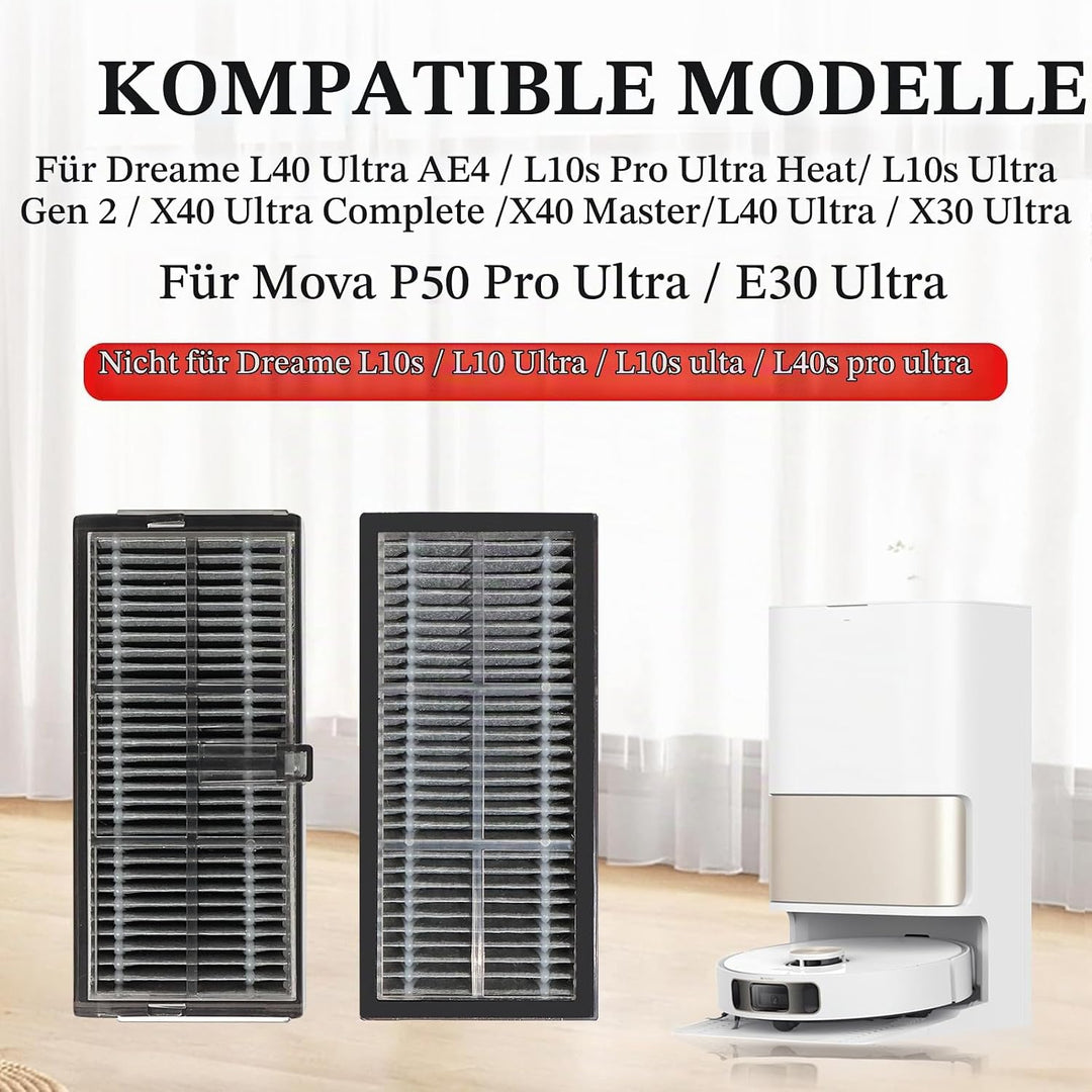 HEPA Filter Zubehör für Dreame L40s Ultra CE, L40 Ultra AE4, L10s Pro Ultra Heat, L10s Ultra Gen 2,