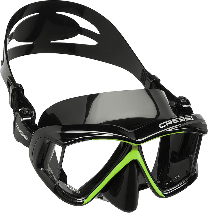 Cressi Pano 4 & Supernova Unisex-Adult schwarz/lime, Unisex-Adult schwarz/lime