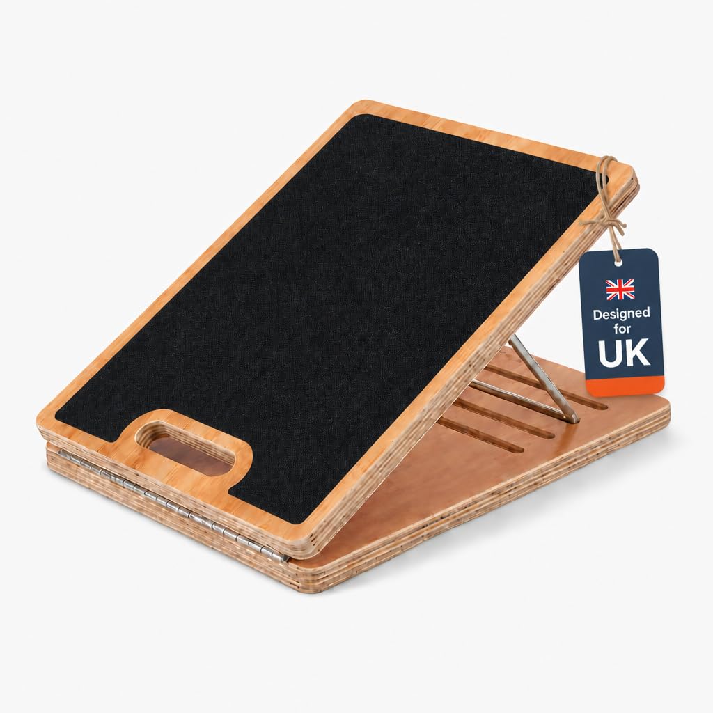 StrongTek Portable Wooden Slant Board mit einstellbarem Schrägbrett und Wadenstrecke, Professionelle