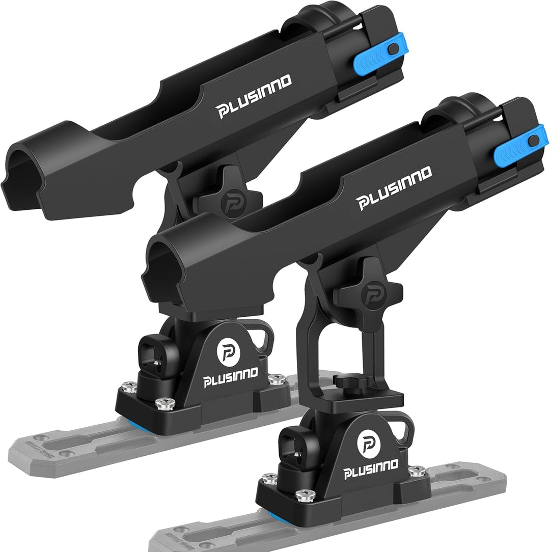 PLUSINNO Angelrutenhalter für Boote, Angelausrüstung mit vergrössertem Clip, innovatives Design in D