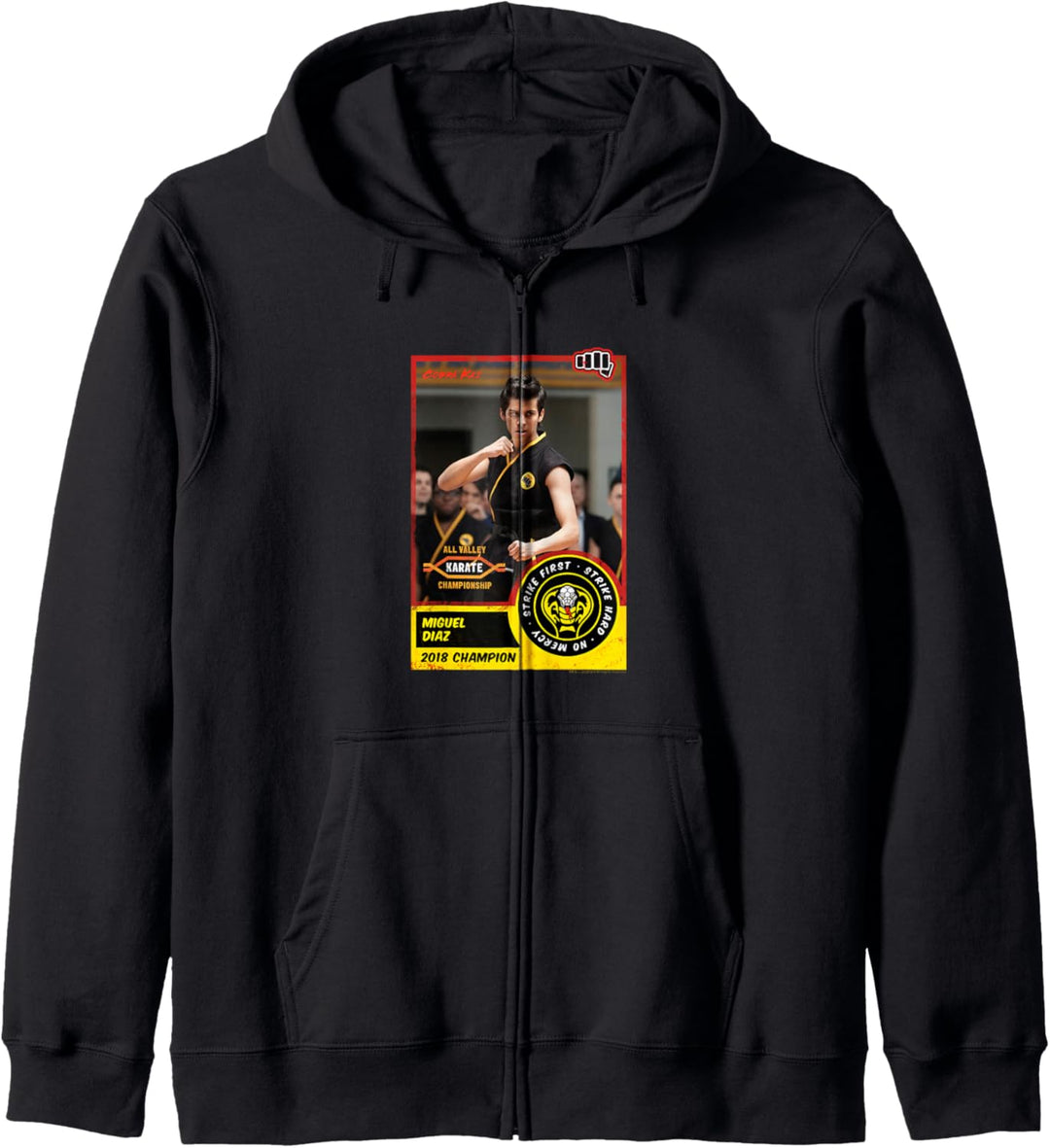 Cobra Kai Miguel Diaz Champion Karte Kapuzenjacke