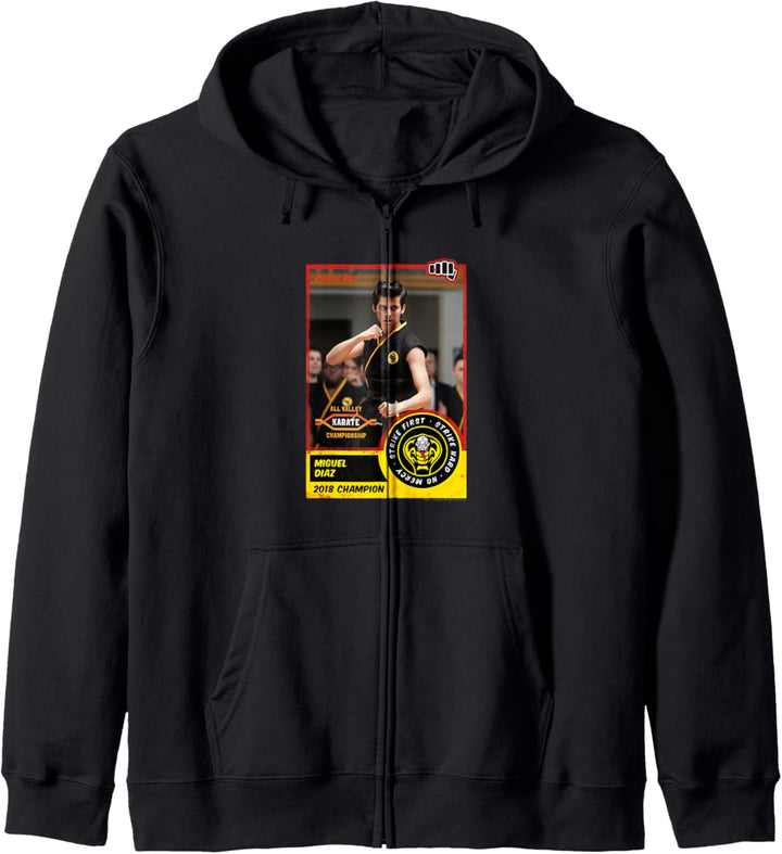 Cobra Kai Miguel Diaz Champion Karte Kapuzenjacke