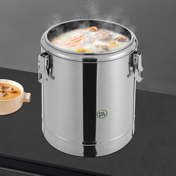 Suppenbehälter Isolierter Eimer Edelstahl Suppentransporter Rund Thermobehlter Warmhaltebehlter Edel
