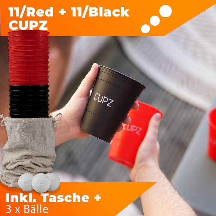CUPZ - ESTD. 2022 - Becher Set 22 Hartplastikbecher - Wiederverwendbar und Spülmaschinenfest - Perfe
