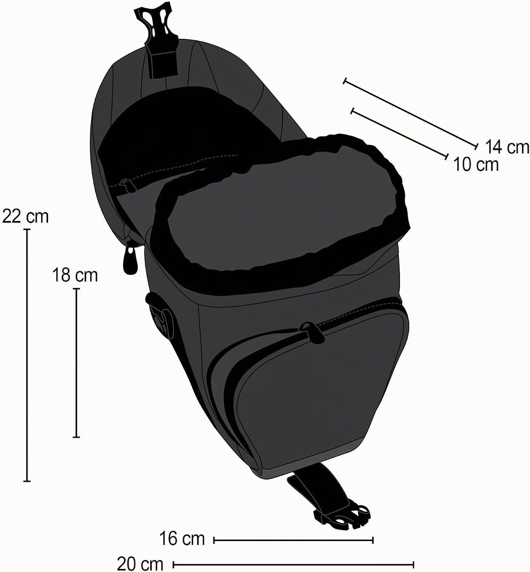 Mantona Colt Kameratasche - Universaltasche inkl. Schnellzugriff, Staubschutz, Tragegurt und Zubehör