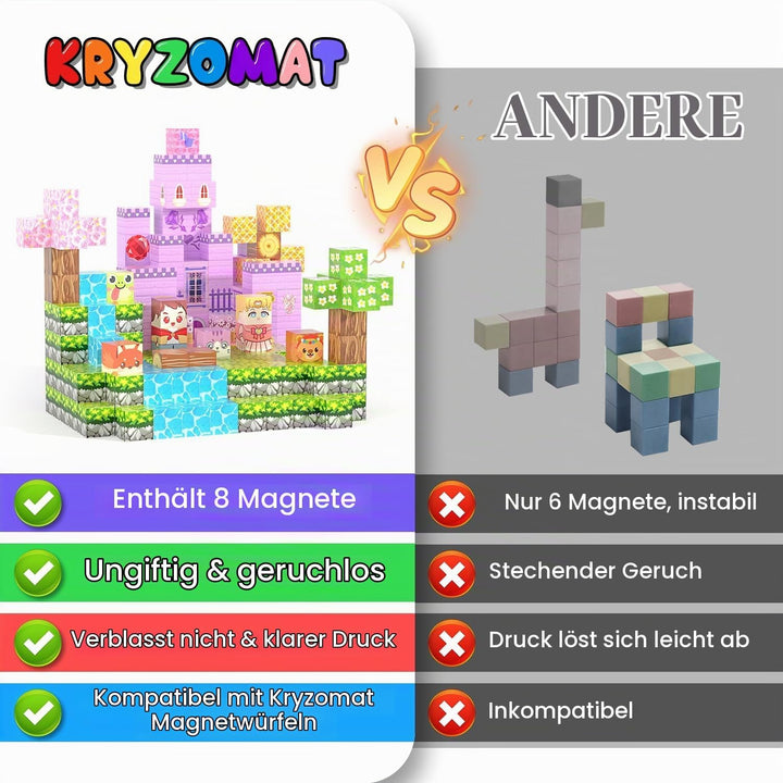 Magnetische Bausteine 150 PCS, Magnetbausteine für 3+ Jahr, Magnetic Blocks Spielzeug-Sets für Kinde