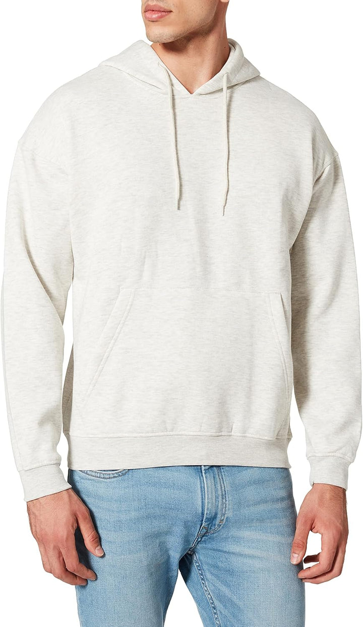 JACK & JONES Herren Jorbrink Sweat Hood Kapuzenpullover L White Melange/Fit:cropped Box/Brushed, L W