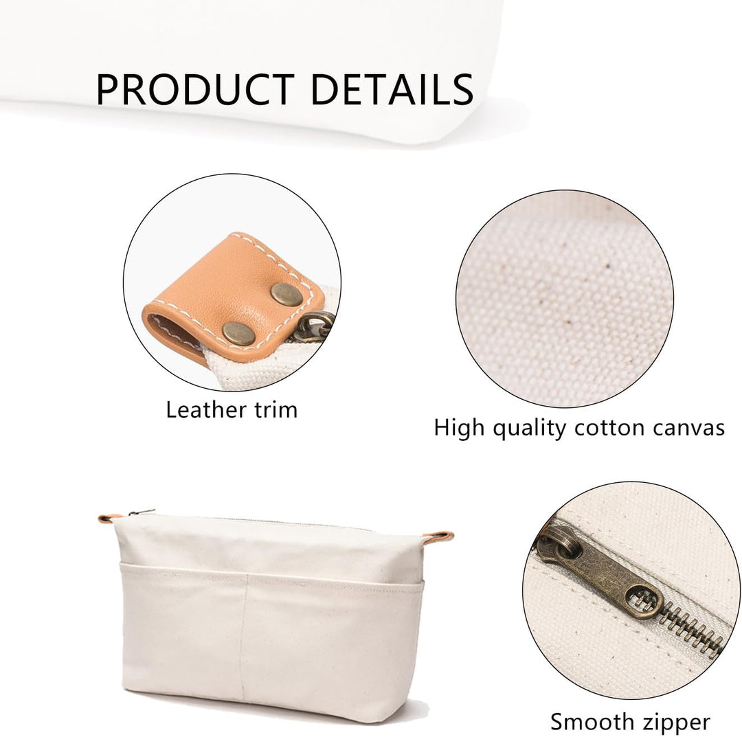 Interne Segeltuchtasche mit Reissverschluss, mittlere Handtasche, Innentasche, multifunktionale Kosm