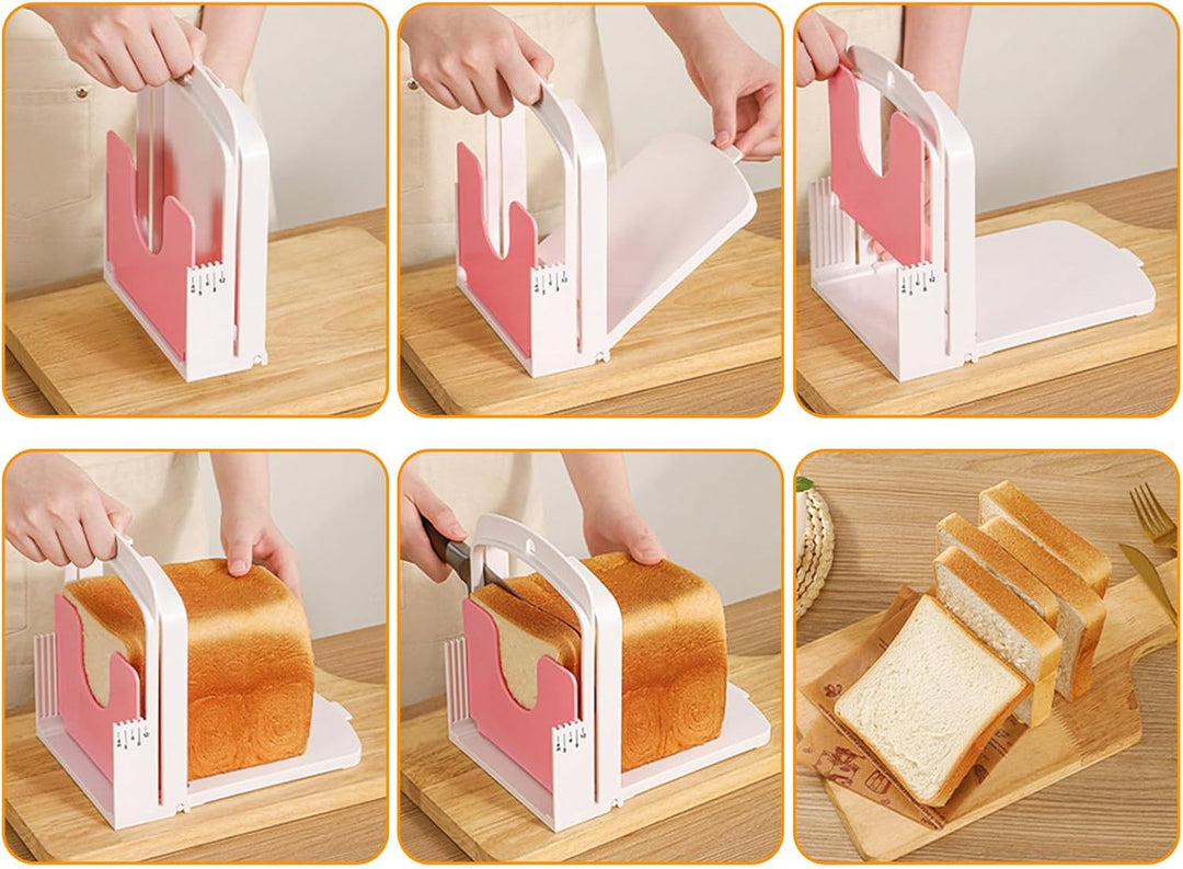 Brot Schneider Klappbarer Manueller Hand Brotschneider | rutschfeste Basis Küchenhelfer Für Toast, B