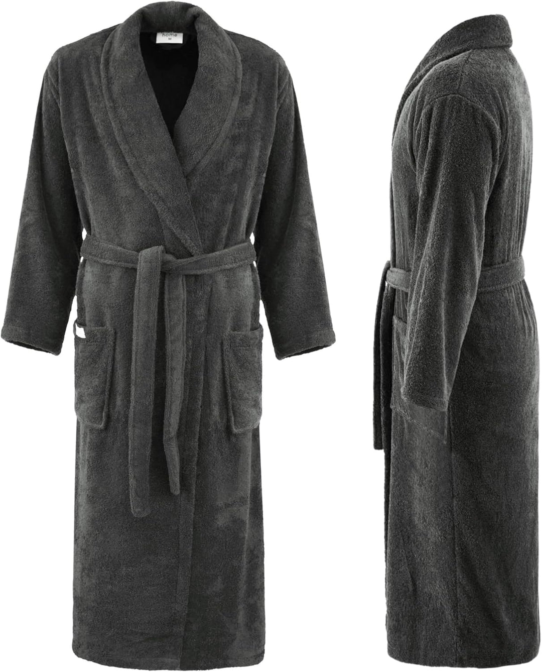 PandaHome Bademantel Damen und Herren aus 100% Baumwolle, Morgenmantel Frottee Kuschel, Saunamantel