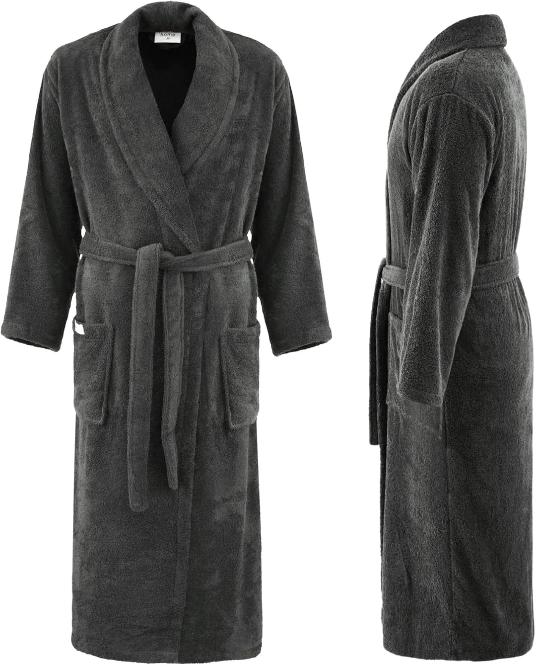 PandaHome Bademantel Damen und Herren aus 100% Baumwolle, Morgenmantel Frottee Kuschel, Saunamantel