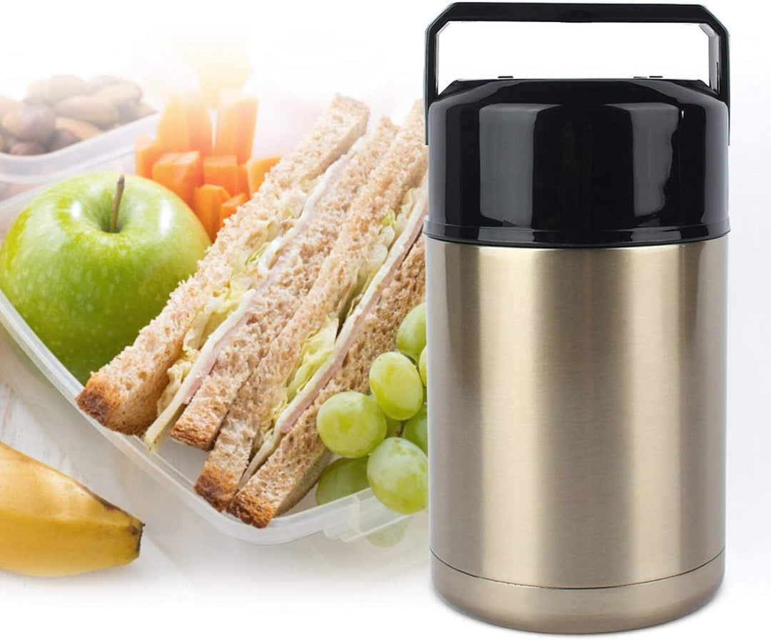 Thermobecher Essen to go, Thermobehälter für Essen 1 liter, Thermo Lunchbox aus Edelstahl, Thermos E