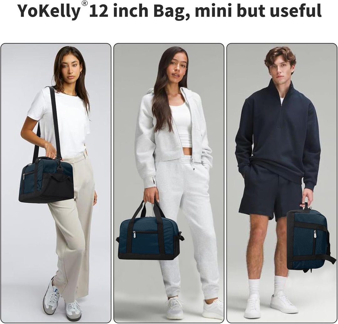 Sporttasche klein, Reisetasche 12L Mini Handgepäck Tasche für Weekender, Fitnesstasche 30x20x25cm-Na