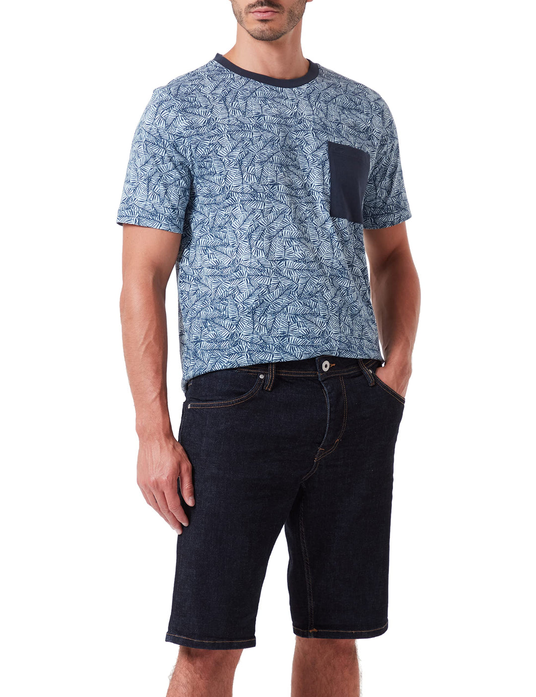 TOM TAILOR Herren Bermuda Jeans Shorts 29 10114 - Clean Dark Stone Blue Denim, 29 10114 - Clean Dark