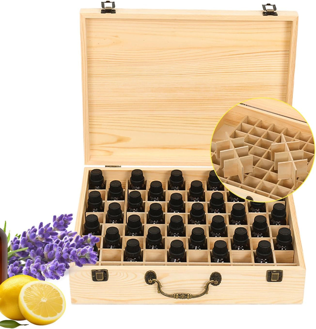 RoseFlower 80 Löcher Ätherisches Öl Aufbewahrungsbox Duftöle Display Ständer Behälter, Essential Oil
