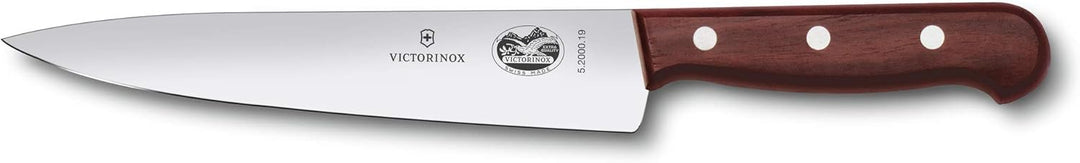 Victorinox Wood Tranchiermesser mit glattem Schliff, Extra Scharfe Klinge, 19 cm, Rostfreier Stahl,