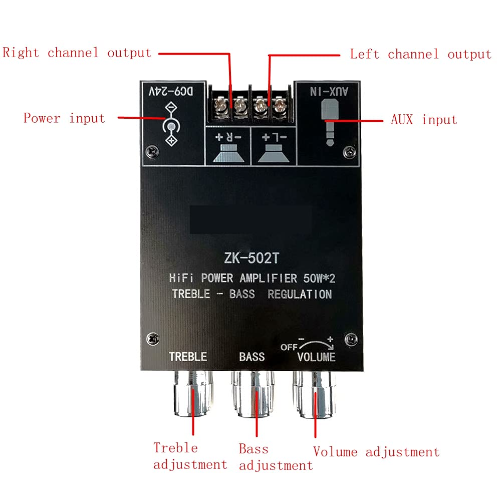 TPA3116D2 2 x 50 W Bass AMP Bluetooth 5.0 Subwoofer Verstärker Board 2.0 Kanal High Power Audio Ster