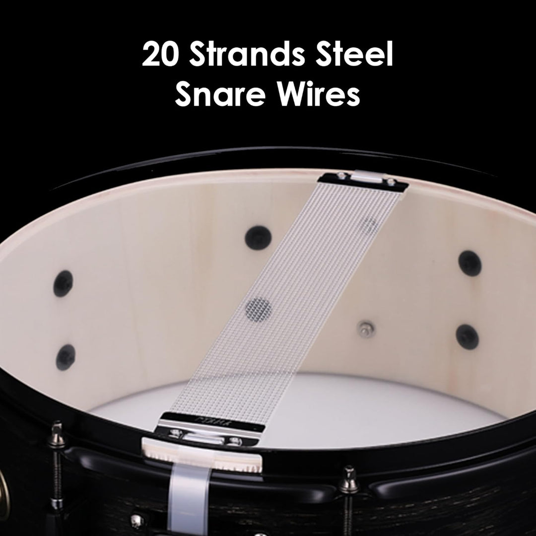 TAMA WP1465BK-NZW Snare Drum - 6.5" x 14" - Natural Zebra Wood