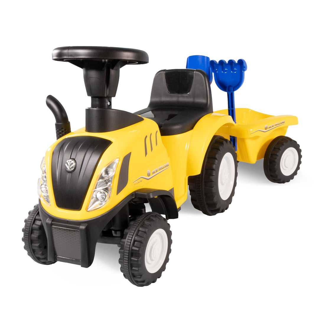 Rutschauto Traktor New Holland ab 1 Jahr | Kinderauto mit Anhänger | Rutschfahrzeug mit Schaufel und