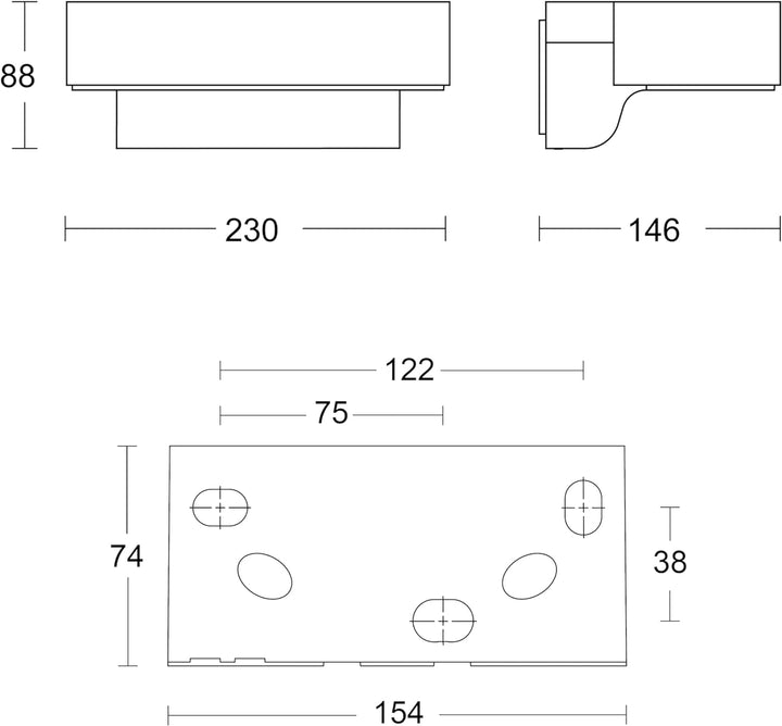 Steinel Aussenleuchte L 800 SC, 7,5 W, LED Wandlampe Connect, 160° iHF-Bewegungsmelder, vernetzbar,