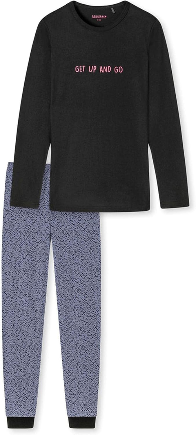 Schiesser Mädchen Schlafanzug Set Pyjama lang - 100% Organic Bio Baumwolle - Grösse 140 bis 176 164