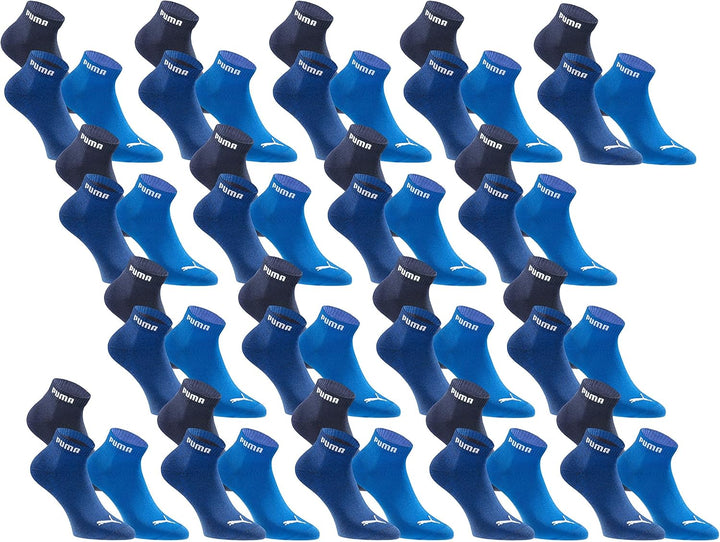 PUMA Quartersocken 18 Paar Pack Statement Edition - Damen und Herren, 43-46 Navigate Peacoat