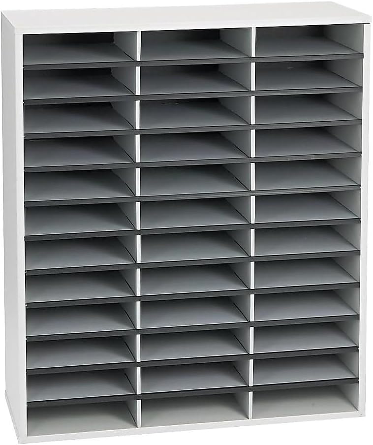 Fellowes Ablagefach für Dokumente melaminbeschichteter Rahmen 36 Fächer 737 x 302 x 881 mm, 36 Fäche